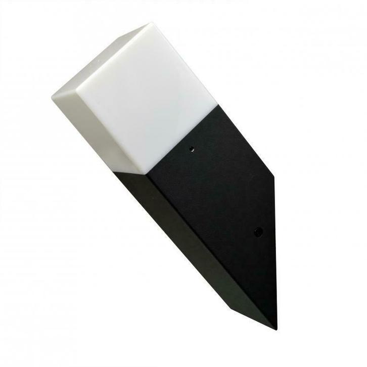 Tuin Lamp New York Zwart Vierkant - 1x E27 - Schuin, Tuin en Terras, Buitenverlichting, Verzenden