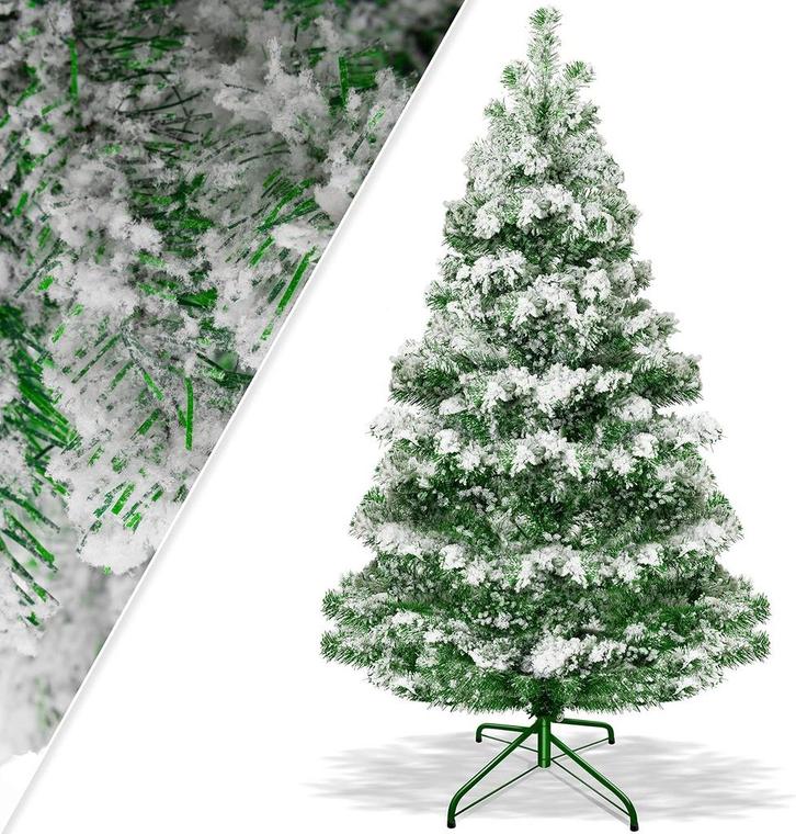 Kerstboom met sneeuw - Kunstkerstboom - 180 cm - Met standaa, Divers, Noël, Envoi