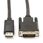DisplayPort naar DVI kabel | Roline | 3 meter, Nieuw, Verzenden
