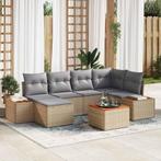 vidaXL Tuinbank Set 7 pcs beige en lichtgrijs 264 x 154 x 85, Verzenden, Nieuw