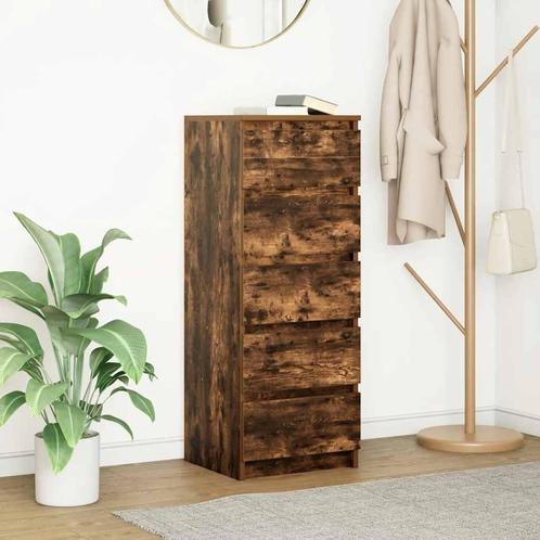 vidaXL Dressoir met lades 37,5x35x99 cm spaanplaat gerookt, Huis en Inrichting, Kasten | Dressoirs, Nieuw, Verzenden