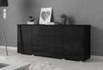 Dressoir zwart - 150cm - Opbergkast - Kast - Modern, Maison & Meubles, Armoires | Dressoirs, Verzenden