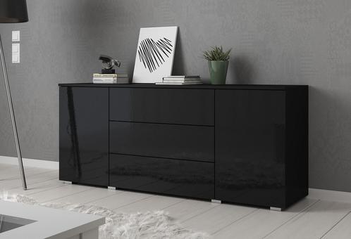 Dressoir zwart - 150cm - Opbergkast - Kast - Modern, Maison & Meubles, Armoires | Dressoirs, Envoi