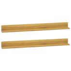 vidaXL Wandschappen 2 st 110x10x10 cm massief teakhout, Verzenden, Nieuw