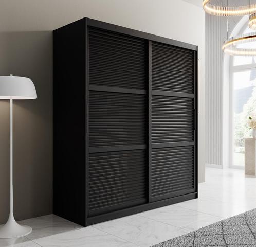 Kledingkast 180cm zwart Schuifdeuren - Garderobekast, Huis en Inrichting, Kasten | Overige, Nieuw, Verzenden