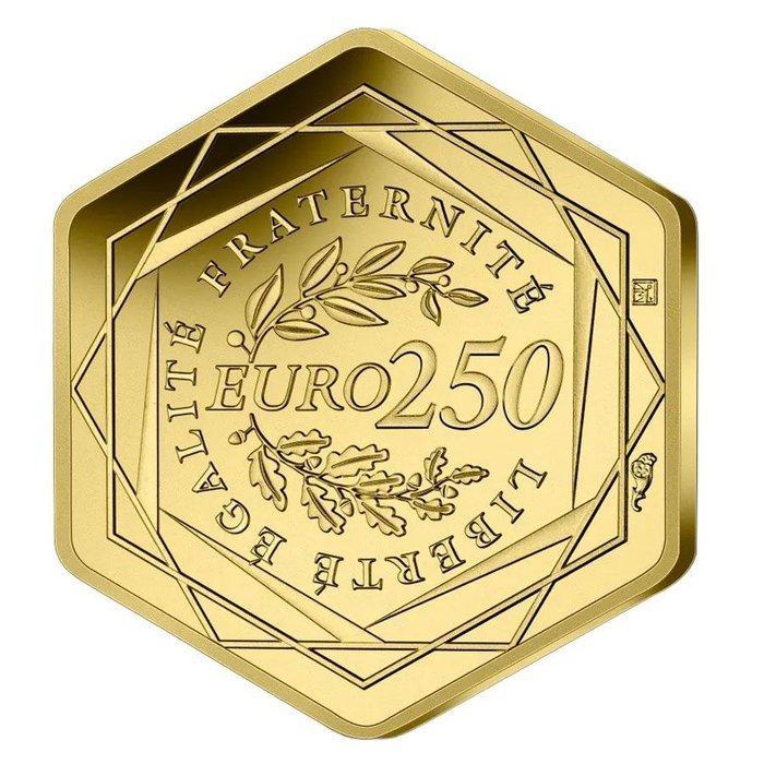 Frankrijk. 250 Euro 2022 3g €250 EUR Gold Olympic Games, Postzegels en Munten, Edelmetalen en Baren