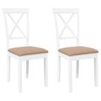 Eetkamerstoelen Knalprijs! -35% Hout, 2 Stuks!, Huis en Inrichting, Verzenden, Nieuw, Wit, Twee
