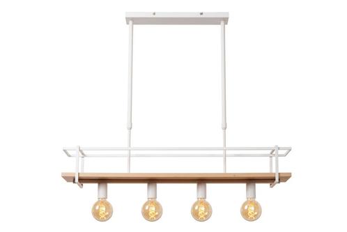 Hanglamp Lucide MILONGA -  - 4xE27 - Wit, Huis en Inrichting, Lampen | Hanglampen, Nieuw, Verzenden