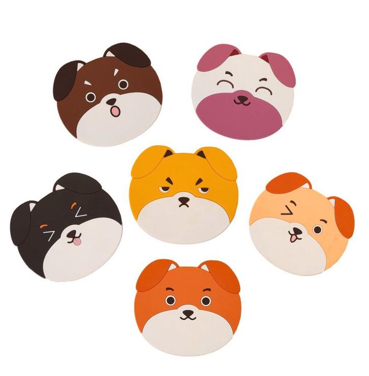 Fako Bijoux - Honden Onderzetters - Onderzetters Voor Glazen, Huis en Inrichting, Keuken | Keukenbenodigdheden, Verzenden