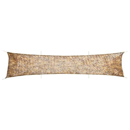 vidaXL Camouflagenet met opbergzak 706x140 cm zandkleurig, Sport en Fitness, Schietsport-accessoires, Nieuw, Verzenden