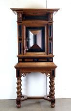 Kast - Luiermandkastje - eikenhout , palissander en ebben, Antiek en Kunst