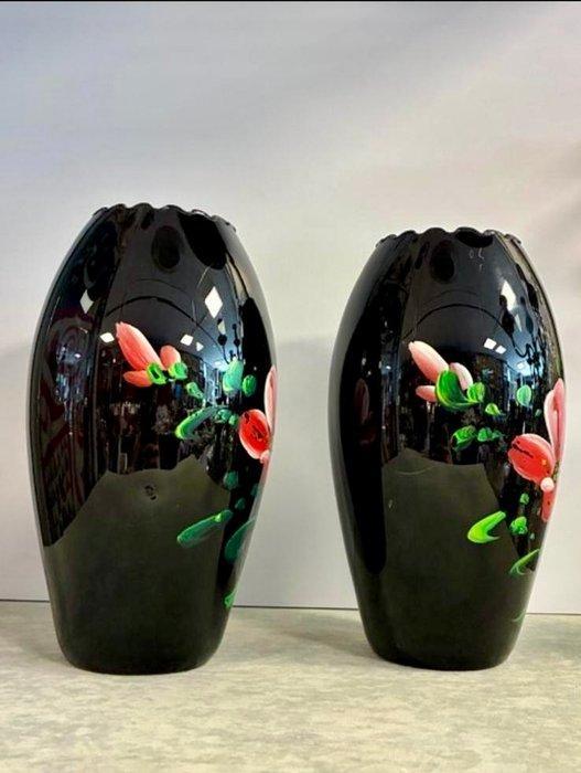 De Rupel Boom Glasfabriek - De Rupel - Vaas (2) - Glas -, Antiquités & Art, Art | Objets design