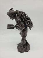 sculptuur, Bûcheron avec livre - 34 cm - Brons, Antiquités & Art
