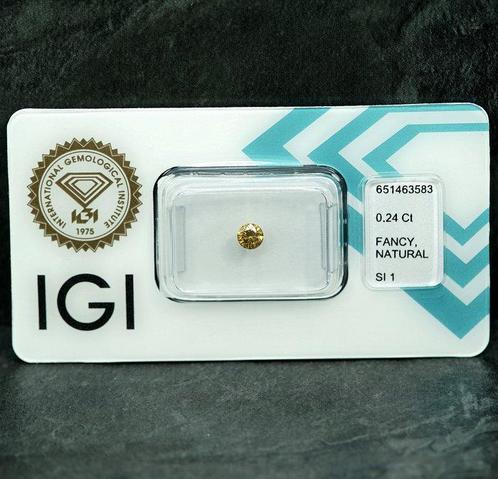 1 pcs Diamant (Natuurlijk gekleurd) - 0.24 ct - Fancy, Handtassen en Accessoires, Edelstenen