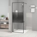 vidaXL Inloopdouchewand 80x195 cm transparant ESG-glas zwart, Doe-het-zelf en Bouw, Verzenden, Nieuw