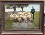 Josef Merckelbach (XX) - Herder met kudde schapen