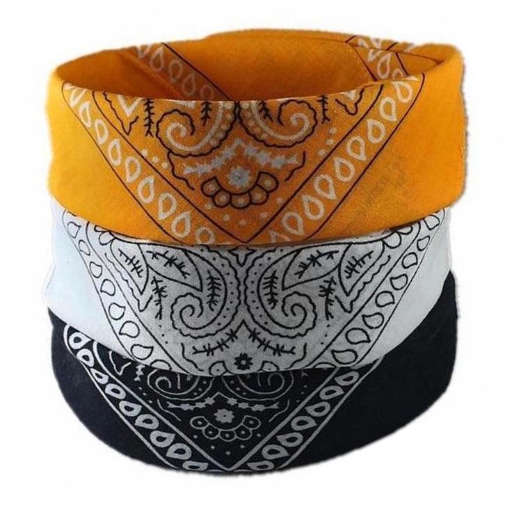 Fako Fashion - 3-Pack Paisley Bandana - Boeren Zakdoek -, Kleding | Heren, Mutsen, Sjaals en Handschoenen, Verzenden