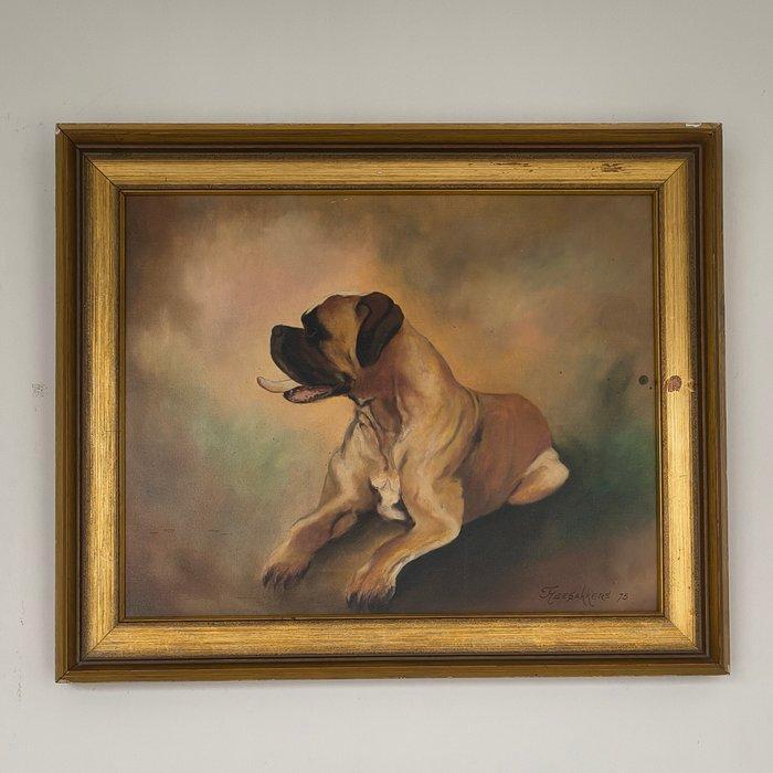 Thomas Heesakkers (1946) - Honden portret, Antiek en Kunst, Kunst | Schilderijen | Klassiek
