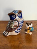 Beeldje - Collection de chouettes (8) - Messing cloisonné,
