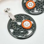 Bloedkoraal - Zilver - Oorbellen - HOUTEN BRACELET EN KORAAL, Antiek en Kunst