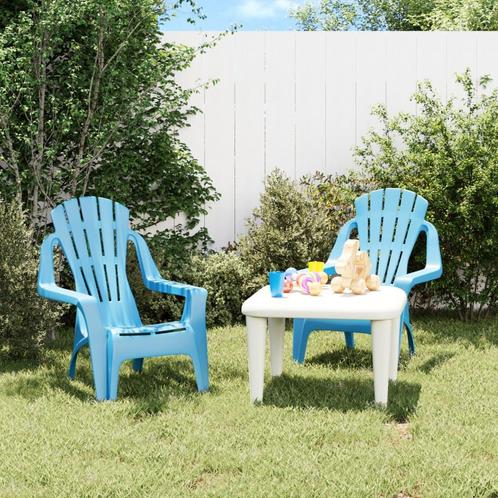 vidaXL Kindertuinstoelen 2 st hout-look 37x34x44 cm, Tuin en Terras, Tuinstoelen, Nieuw, Verzenden