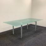 Tweedehands design vergadertafel 217x105 cm,  met glazen, Gebruikt, Bureau