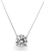 Ketting met hanger - 14 karaat Witgoud - 5.07ct. tw. Diamant
