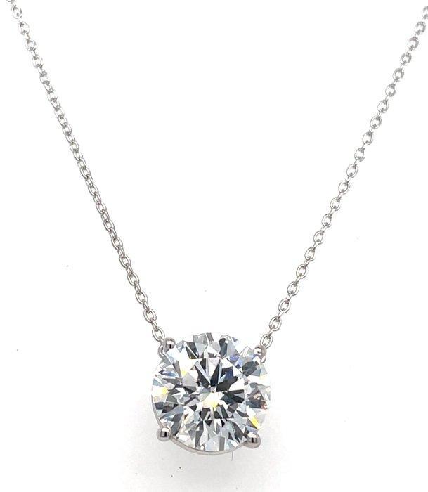 Ketting met hanger - 14 karaat Witgoud - 5.07ct. tw. Diamant, Handtassen en Accessoires, Antieke sieraden