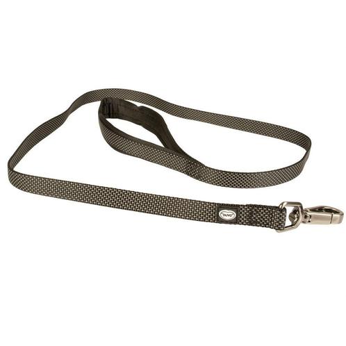 Duvo North leiband Nylon 100cm/20mm zwart, Dieren en Toebehoren, Hondenhalsbanden en Penningen, Nieuw