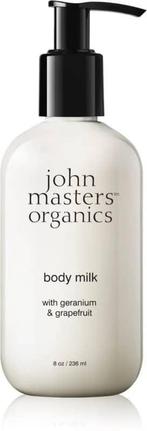 John Masters Organics Geranium & Grapefruit Body Milk 236 ml, Verzenden