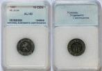 Belgium Leopold I 10 cent 1861 -nnc Au-50 zilver, Verzenden