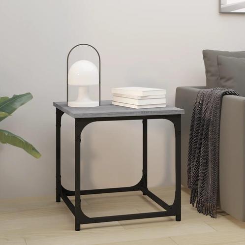 vidaXL Bijzettafel 40x40x40 cm bewerkt hout grijs sonoma, Huis en Inrichting, Tafels | Salontafels, Nieuw, Verzenden