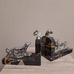 Serre-livres (2) - Métal verni - contre-livres plaqués