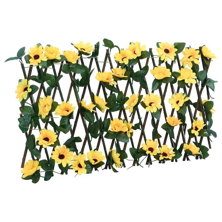 vidaXL Kunstplant klimop op latwerk uittrekbaar 180x20 cm, Tuin en Terras, Tuinhekken en Hekwerk, Nieuw, Verzenden
