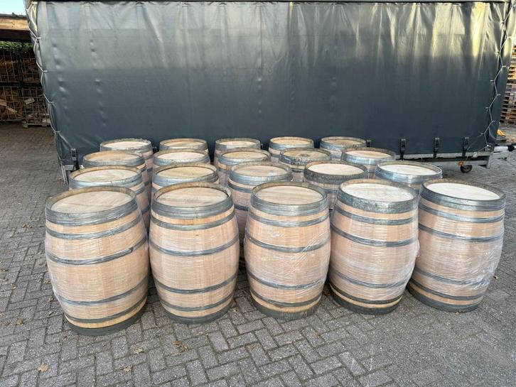 Wijnvaten 225L - Blank eiken - Groothandel - Uit voorraad, Tuin en Terras, Regentonnen, 150 liter of meer, Nieuw, Hout