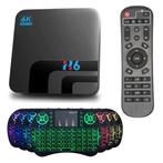 H6 TV Box Mediaspeler 6K met Draadloos RGB Toetsenbord -, Verzenden