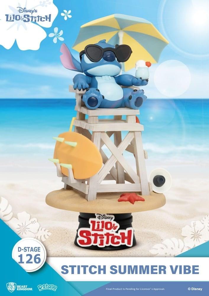 Disney D-Stage PVC Diorama Stitch Summer Vibe 16 cm, Verzamelen, Disney, Ophalen of Verzenden