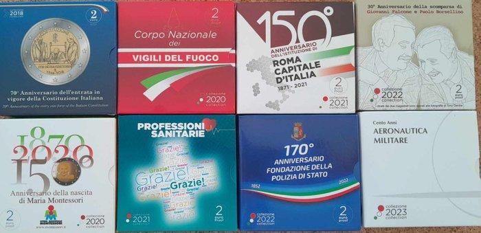 ② Italië. 2 Euro 2018/2023 (incl. 2 euro 70 Anniversario — Monnaies, Europe