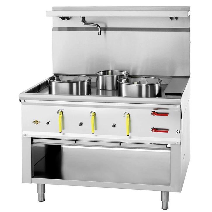 Wokfornuis | ASIA II | Gas | 2 Wokbranders (2x 20/25/35kW), Zakelijke goederen, Horeca | Keukenapparatuur, Nieuw in verpakking