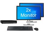 HP Engage Flex Mini i5 10e Gen incl. 2 Monitoren + 2 jaar, Ophalen of Verzenden