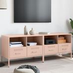 vidaXL Tv-meubelen 2 st 68x39x50,5 cm staal roze, Huis en Inrichting, Verzenden, Nieuw