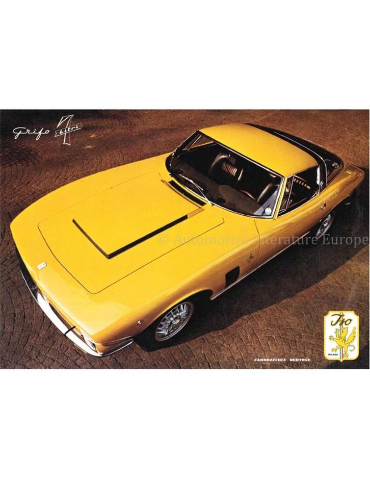 1969 ISO GRIFO PROGRAMMA LEAFLET, Boeken, Auto's | Folders en Tijdschriften