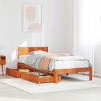 vidaXL Bedframe met hoofdeinde 3 pcs Wasbruin Massief, Huis en Inrichting, Slaapkamer | Bedden, Verzenden, Nieuw