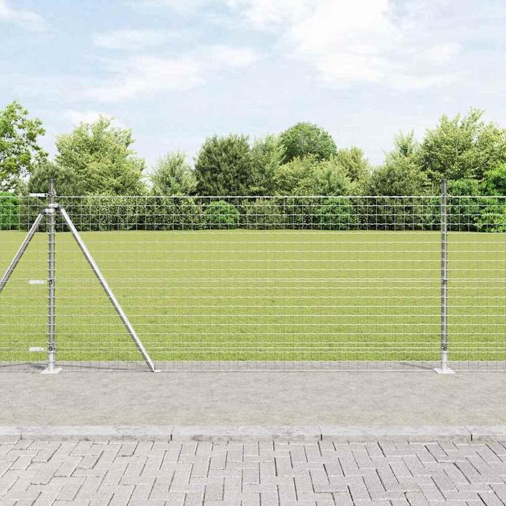 vidaXL Hekpaal. 26 pcs Grijs 3,2 x 3,2 x 110 cm, Tuin en Terras, Palen, Balken en Planken, Nieuw, Verzenden