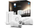 Philips Hue starterkit - zachtwit licht - 3 lampen - E27 -, Verzenden, Zo goed als nieuw