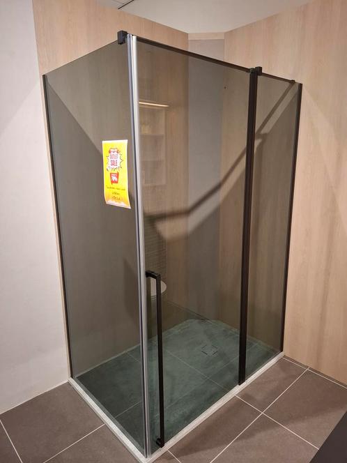 Draaideur 140 met + vaste wand 90 cm - Toonzaalmodel -50%, Doe-het-zelf en Bouw, Sanitair, Douche, Nieuw, Glas, Ophalen