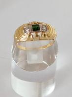 Zonder Minimumprijs - Ring - 14 karaat Geel goud -  0.14 tw., Handtassen en Accessoires, Antieke sieraden
