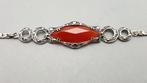 Zilver, Art Deco, Carneool - Armband - + Markasieten., Antiek en Kunst