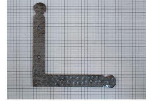 Hoekijzer gesmeed, ijzer blank gelakt, Doe-het-zelf en Bouw, Hang- en Sluitwerk, Klink of Kruk, Nieuw, Overige materialen