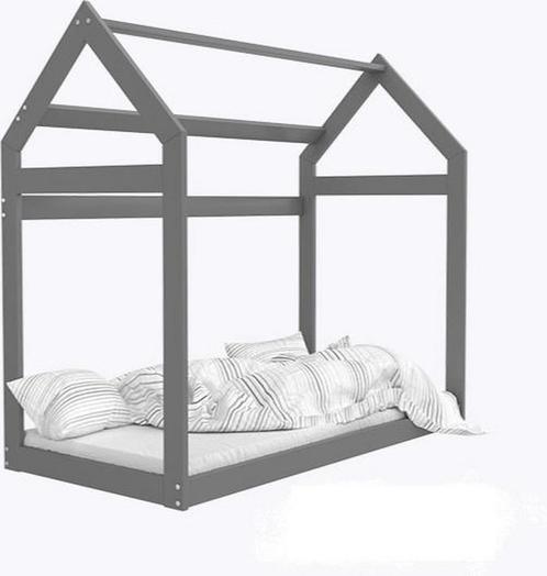 Houten bed - Huisbed - Huis bed - kinderbed - 160x80 - Grijs, Kinderen en Baby's, Kinderkamer | Bedden, Nieuw, Ophalen of Verzenden